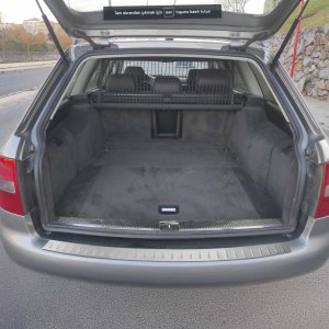 Audi A6 Rear Bumper Sill Cover - Omac - Brushed - Silver - '97-'04